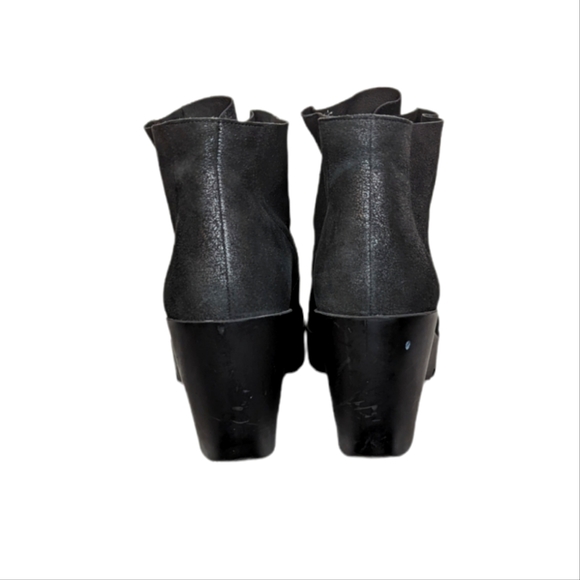 Eileen Fisher Shoes Women's Sz 7.5 Black Suede Wedge Platform Slip On - Picture 6 of 12